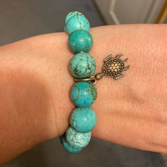 Ashley Bridget Turquoise Swarovski Turtle Bracelet - Picture 5 of 7